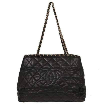 Chanel Black Caviar Tote Chain Me Handbag
