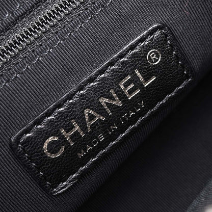 Chanel Black Caviar Tote Chain Me Handbag