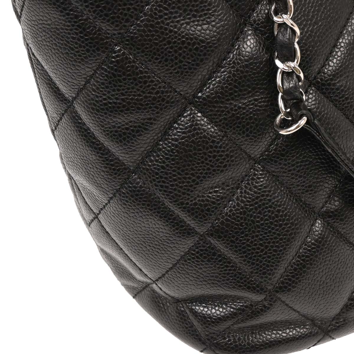 Chanel 2012-2013 Black Caviar Tote Chain Handbag