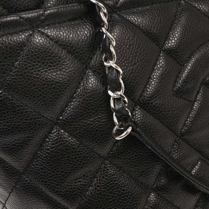 Chanel 2012-2013 Black Caviar Tote Chain Handbag