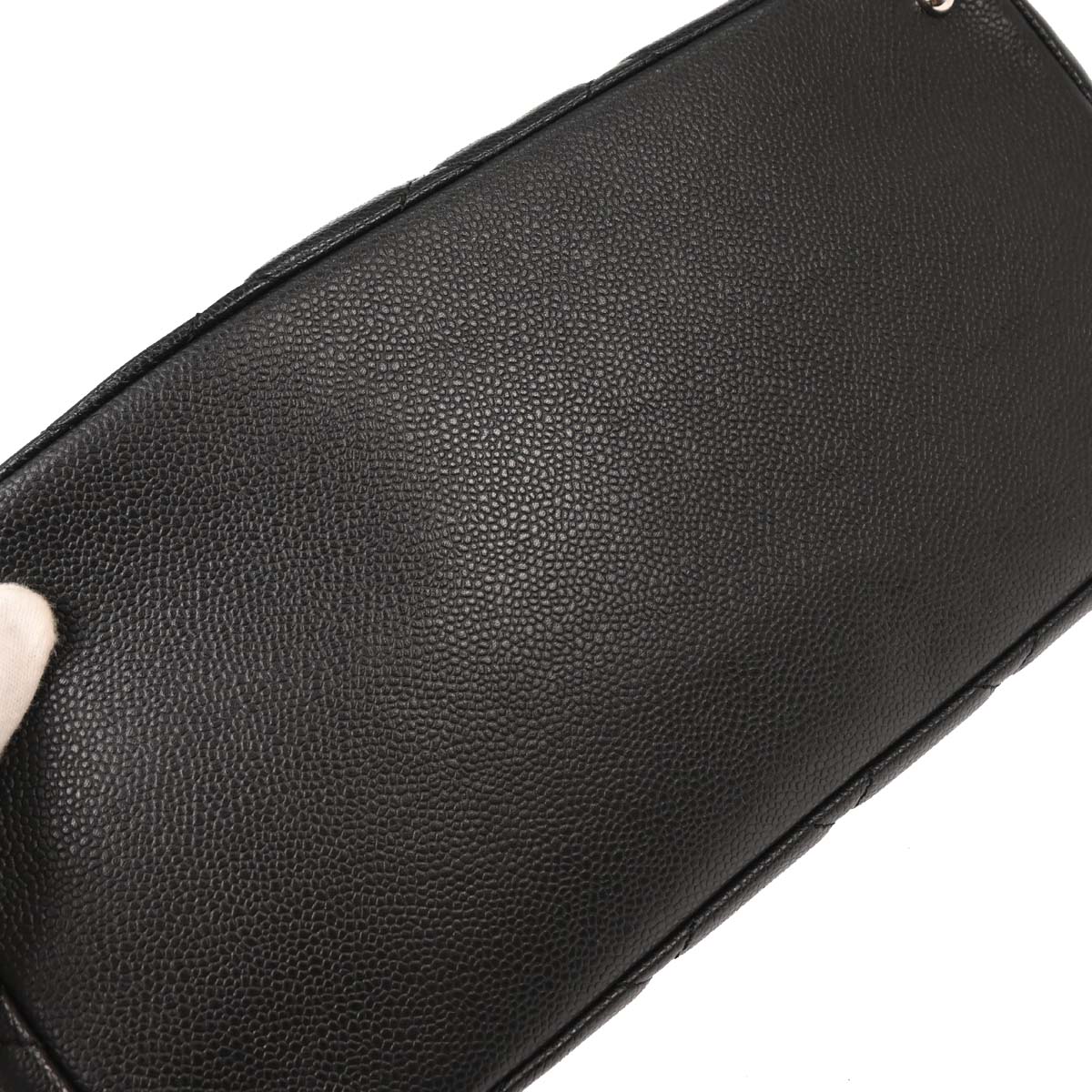 Chanel 2012-2013 Black Caviar Tote Chain Handbag