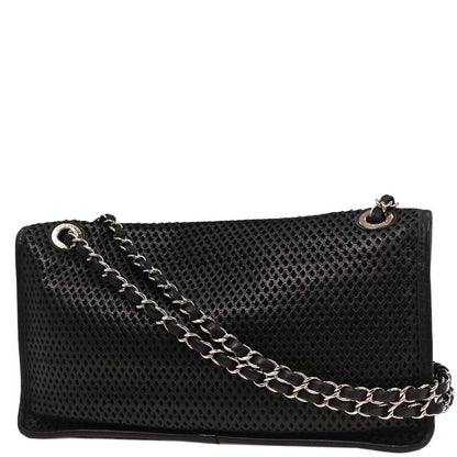 Chanel 2012-2013 Black Perforated Calfskin Up in the Air Shoulder Bag
