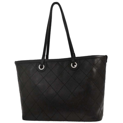 Chanel 2014-2015 Black Caviar Shopping Fever Tote Handbag