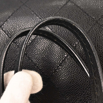 Chanel 2014-2015 Black Caviar Shopping Fever Tote Handbag