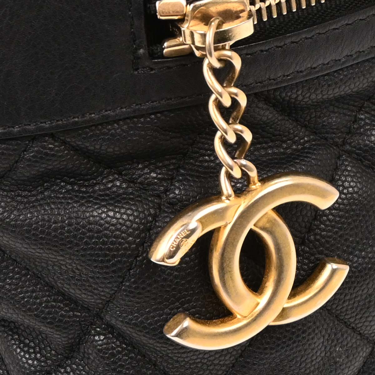 Chanel 2018-2019 Black Caviar Hobo Handbag