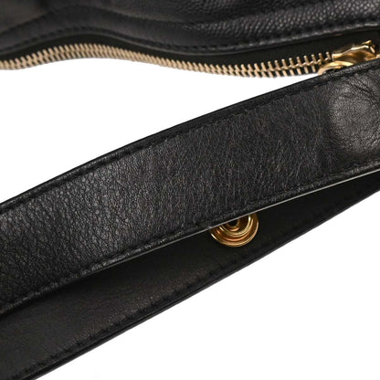 Chanel 2018-2019 Black Caviar Hobo Handbag