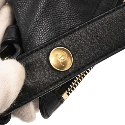 Chanel 2018-2019 Black Caviar Hobo Handbag