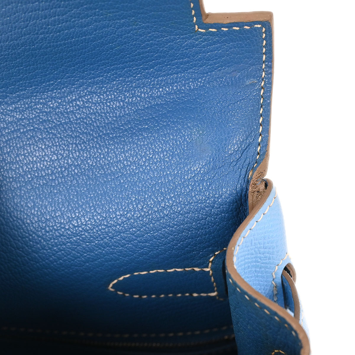 Hermes Blue Aztec Epsom Kelly 35 Retourne 2way Shoulder Handbag