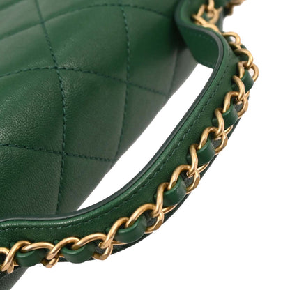 Chanel 2019 Green Lambskin 19 Infinity Chain 2way Shoulder Handbag