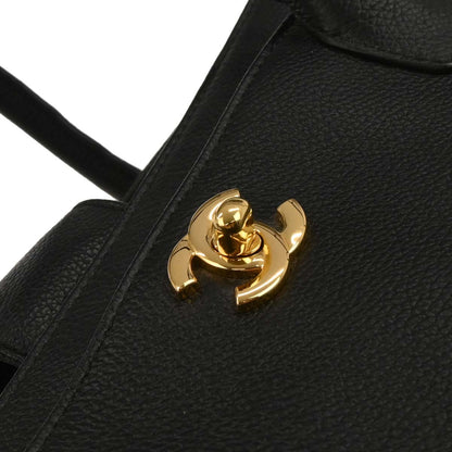 Chanel 2010-2011 Black Caviar Executive Cerf Tote Handbag