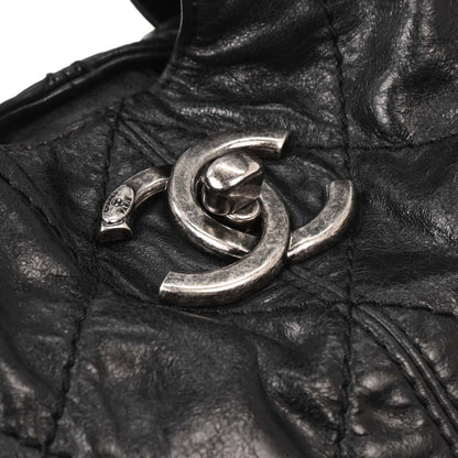 Chanel 2014-2015 Black Calfskin Hobo Handbag