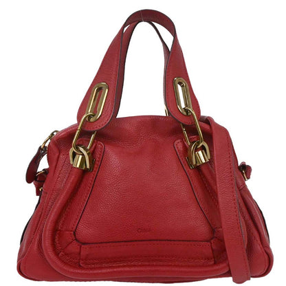 Chloe Red Paraty 2way Shoulder Handbag