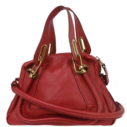 Chloe Red Paraty 2way Shoulder Handbag