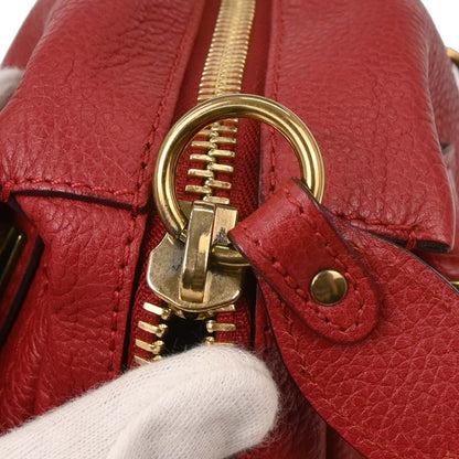 Chloe Red Paraty 2way Shoulder Handbag
