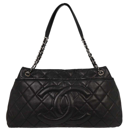 Chanel Black Caviar Tote Chain Handbag