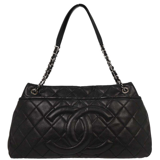 Chanel Black Caviar Tote Chain Handbag