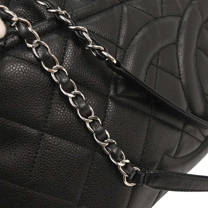 Chanel Black Caviar Tote Chain Handbag