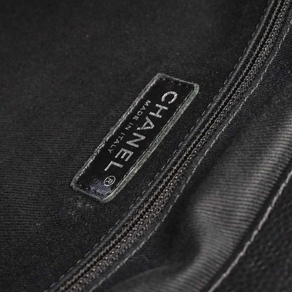 Chanel Black Caviar Tote Chain Handbag