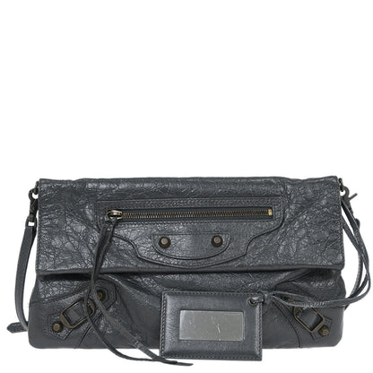 Balenciaga Gray Classic Envelope 2way Shoulder Clutch