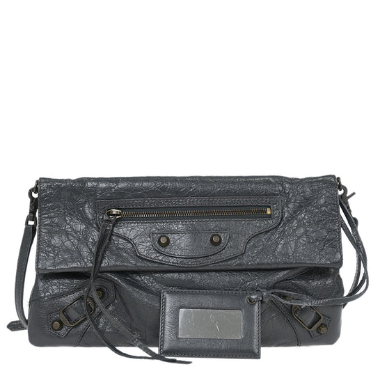 Balenciaga Gray Classic Envelope 2way Shoulder Clutch