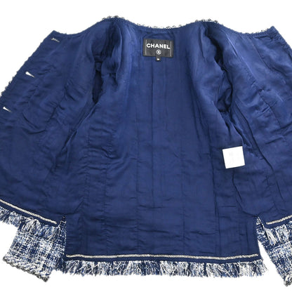 Chanel Setup Suit Jacket Skirt Navy #36