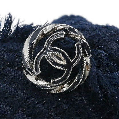 Chanel Single Breasted Jacket Navy #34