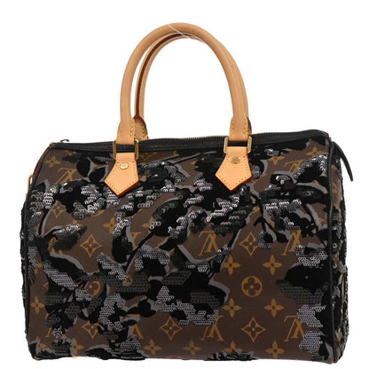 Louis Vuitton Monogram Fleur de Jais Speedy 30 Handbag M40436