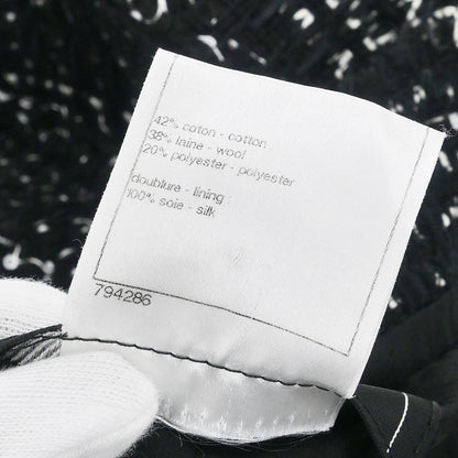 Chanel Single Breasted Collarless Jacket Black #34