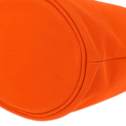 Prada Orange Canvas Canapa 2way Shoulder Tote Handbag