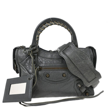 Balenciaga Gray Classic Mini City 2way Shoulder Handbag
