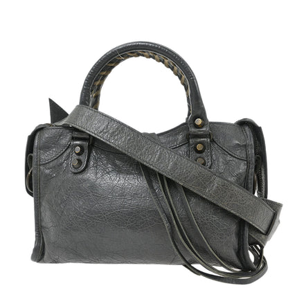Balenciaga Gray Classic Mini City 2way Shoulder Handbag