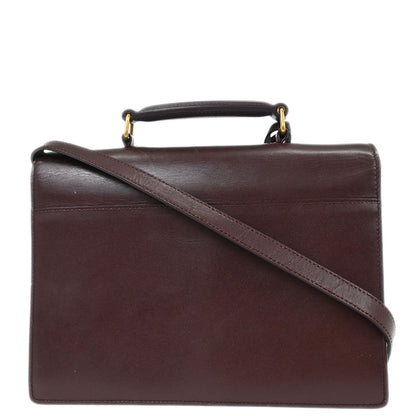 Saint Laurent Bordeaux Leather High School 2way Shoulder Handbag
