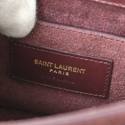 Saint Laurent Bordeaux Leather High School 2way Shoulder Handbag
