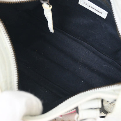 Balenciaga White Classic Mini City Graffiti Handbag