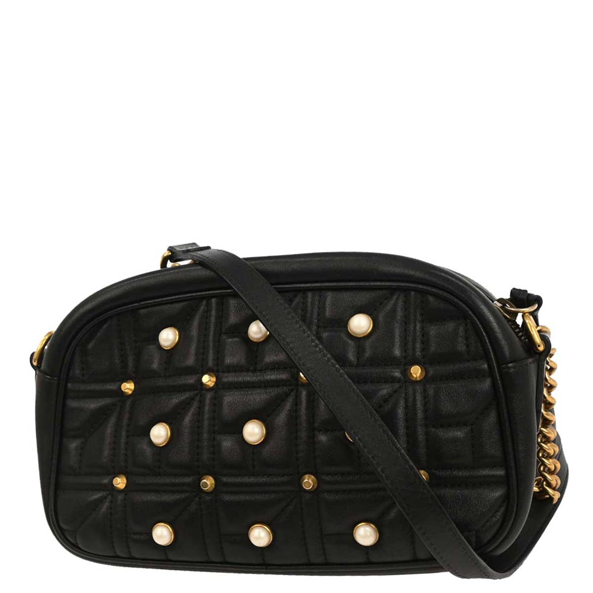 Gucci Black Leather Marmont Shoulder Bag