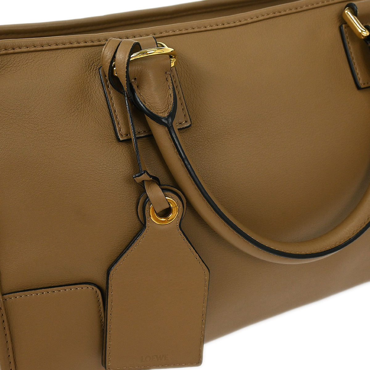 Loewe Brown Leather Amazona 36 2way Shoulder Handbag