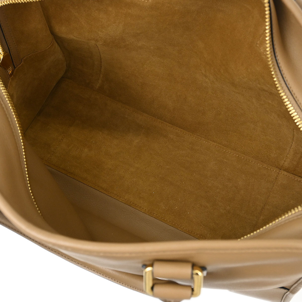 Loewe Brown Leather Amazona 36 2way Shoulder Handbag