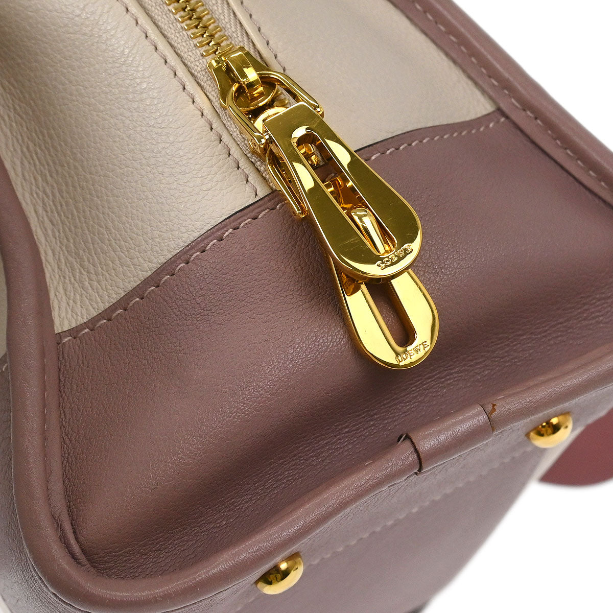 Loewe Off-white Perforated Leather Amazona 28 Handbag