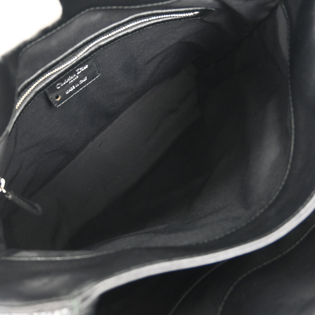 Christian Dior Black Lambskin Lady Dior Cannage Tote Handbag