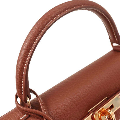 Hermes Brique Togo Kelly 32 Sellier Handbag