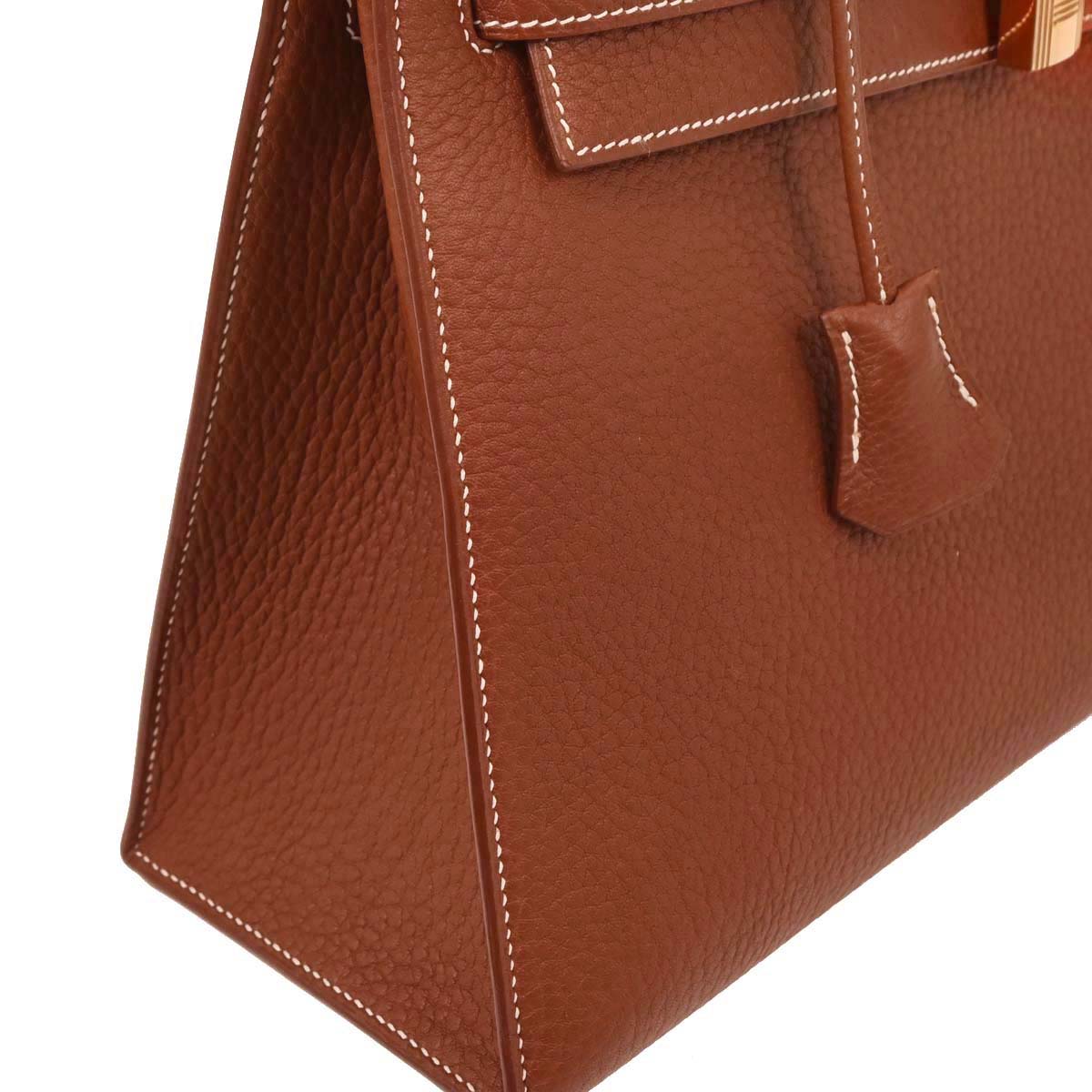 Hermes Brique Togo Kelly 32 Sellier Handbag