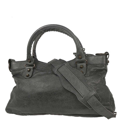Balenciaga Gray The First 2way Shoulder Handbag