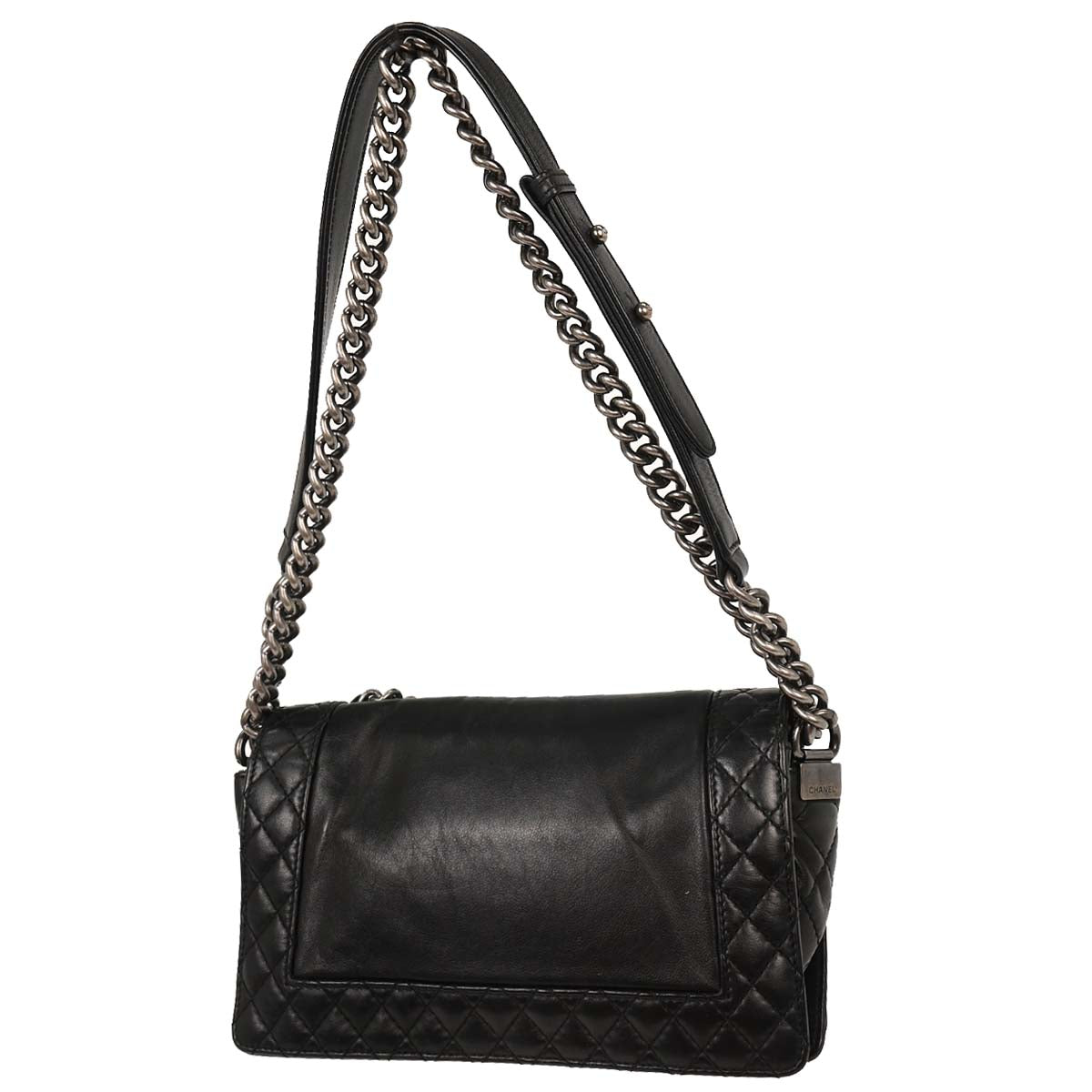 Boy Chanel 2013-2014 Black Lambskin Medium Shoulder Bag