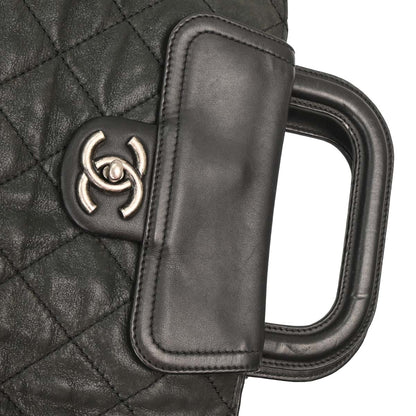 Chanel 2011 Black Iridescent Calfskin In The Mix Shopping Tote