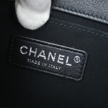 Boy Chanel 2017 Black Chevron Lambskin Small Chain Shoulder Bag