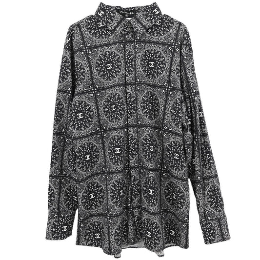 Chanel 2014-2015 Blouse Shirt Black #54