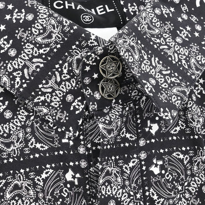 Chanel 2014-2015 Blouse Shirt Black #54
