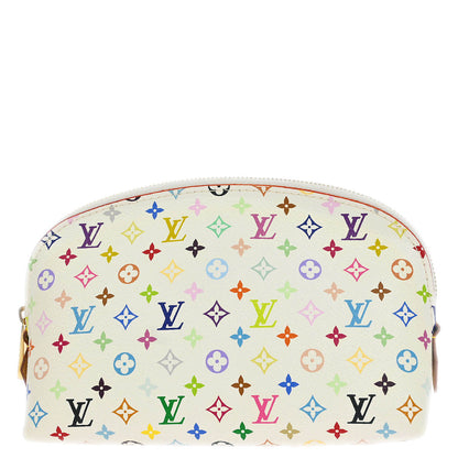 Louis Vuitton White Monogram Multicolor Pochette Cosmetic M47354