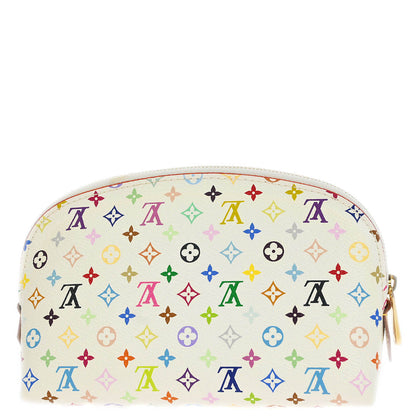 Louis Vuitton White Monogram Multicolor Pochette Cosmetic M47354