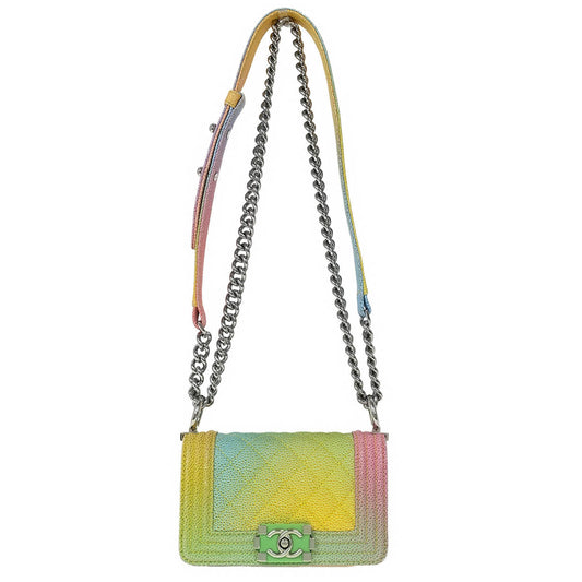 Boy Chanel 2017 Pastel Color Caviar Mini Shoulder Bag